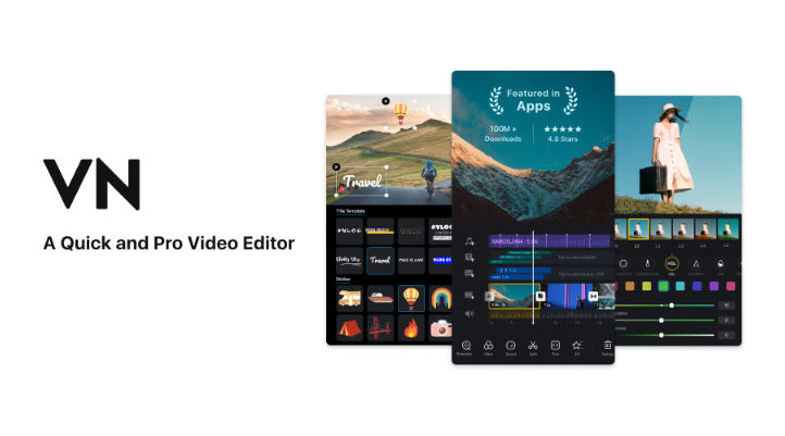 Chỉnh sửa video qua các phần mềm như Capcut, VN, Adobe Premiere Pro, DaVinci Resolve,...