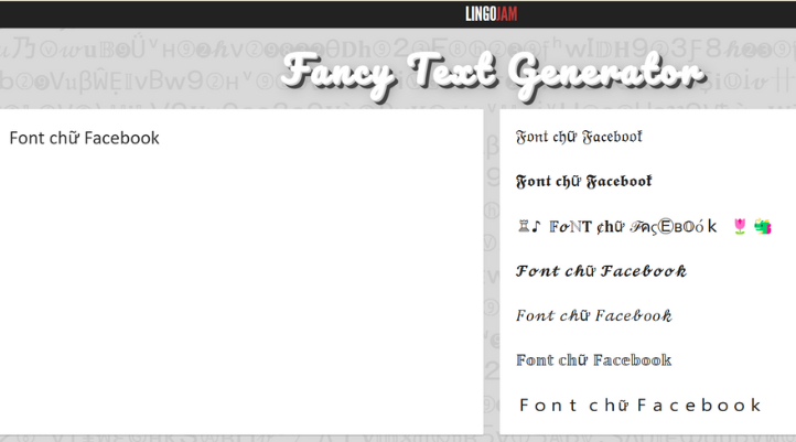 Đổi fornt bằng công cụ LingoJam
